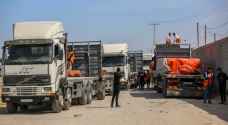 "هيئة المعابر بغزة": ١٩٠ شاحنة دخلت القطاع عبر"كرم أبو سالم" و١٦ عبر معبر رفح