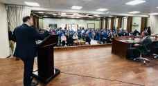 امين عام الميثاق يحاضر في طلبة البلقاء التطبيقية كلية عجلون الجامعية